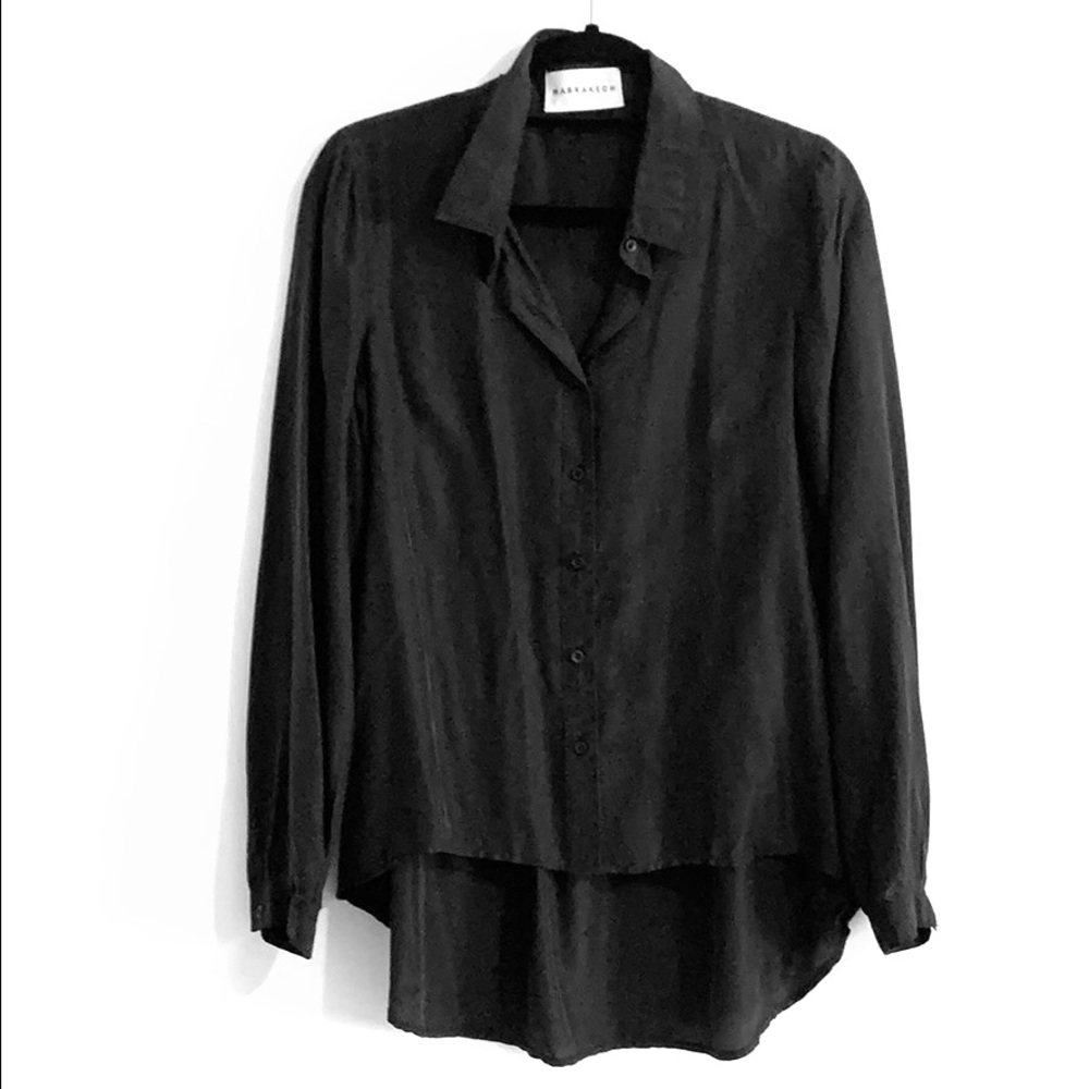 Marrakech silk button down shirt